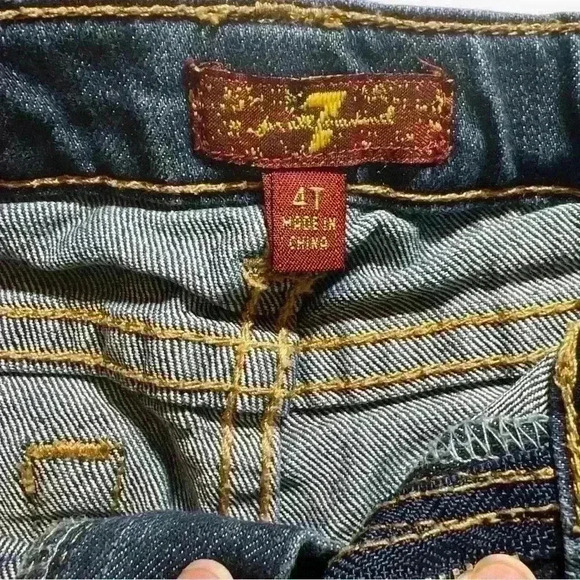 7 for all Mankind Straight Leg Jeans Sz 4T - Picture 4 of 10